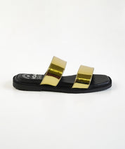 Gold Double Strap Sandals
