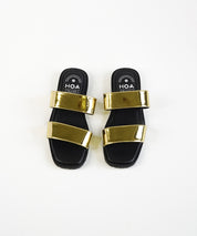 Gold Double Strap Sandals
