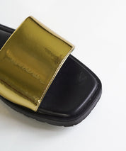 Gold Slip-on Flat Sandals