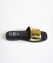 Gold Slip-on Flat Sandals