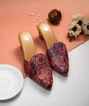 Pink Panache Mules Heels