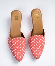 Polka Punch Mules Heels