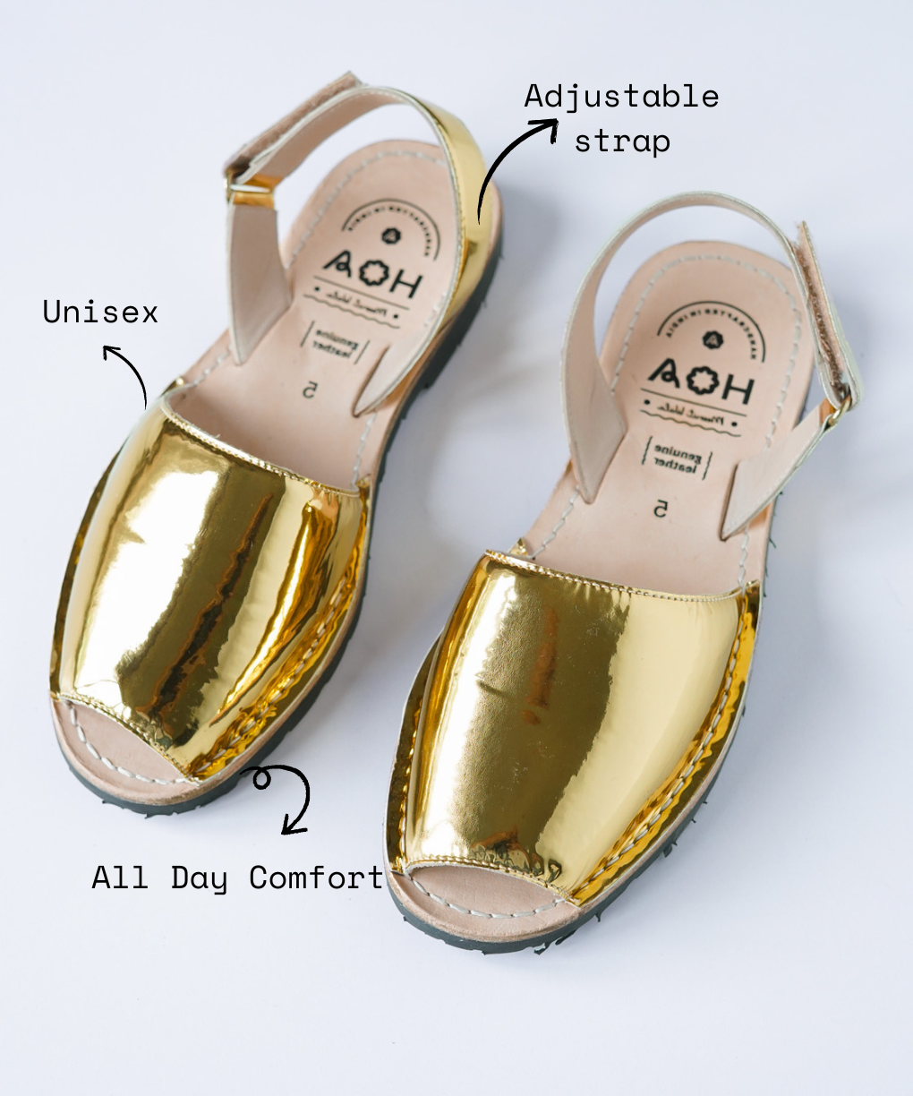 Golden Slingback Sandals