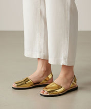 Golden Slingback Sandals