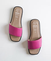 Pink Slip-on Flat Sandals