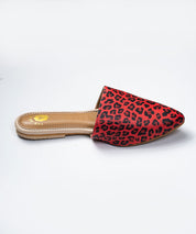 Scarlet Safari Flat Mules