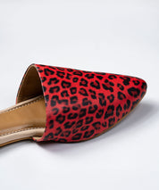 Scarlet Safari Flat Mules