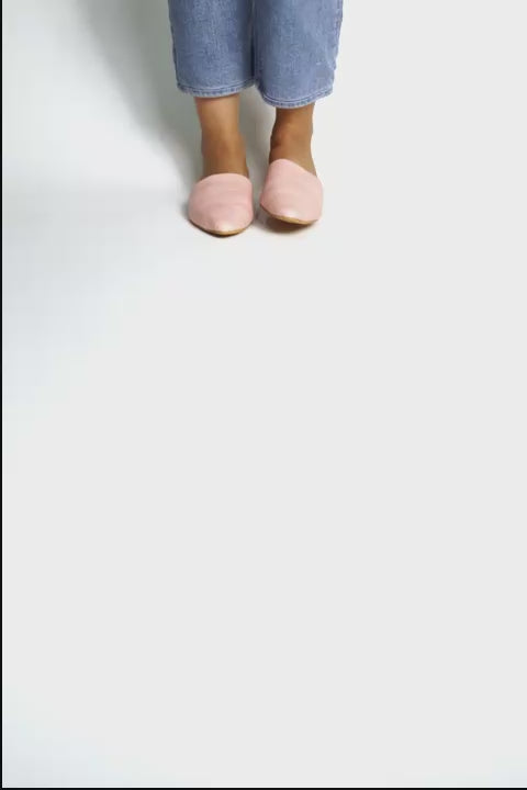 Bubblegum Blush Flat Mules