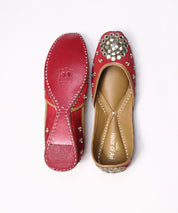 Red Embroidered Jutti