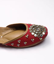 Red Embroidered Jutti